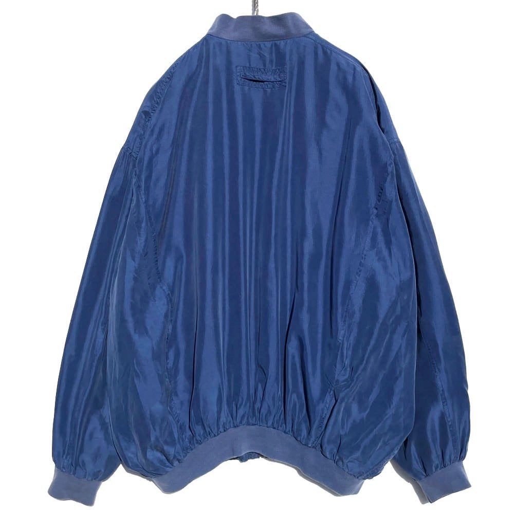 Naked Silk] Vintage Big Silhouette Silk Blouson Jacket [1990s