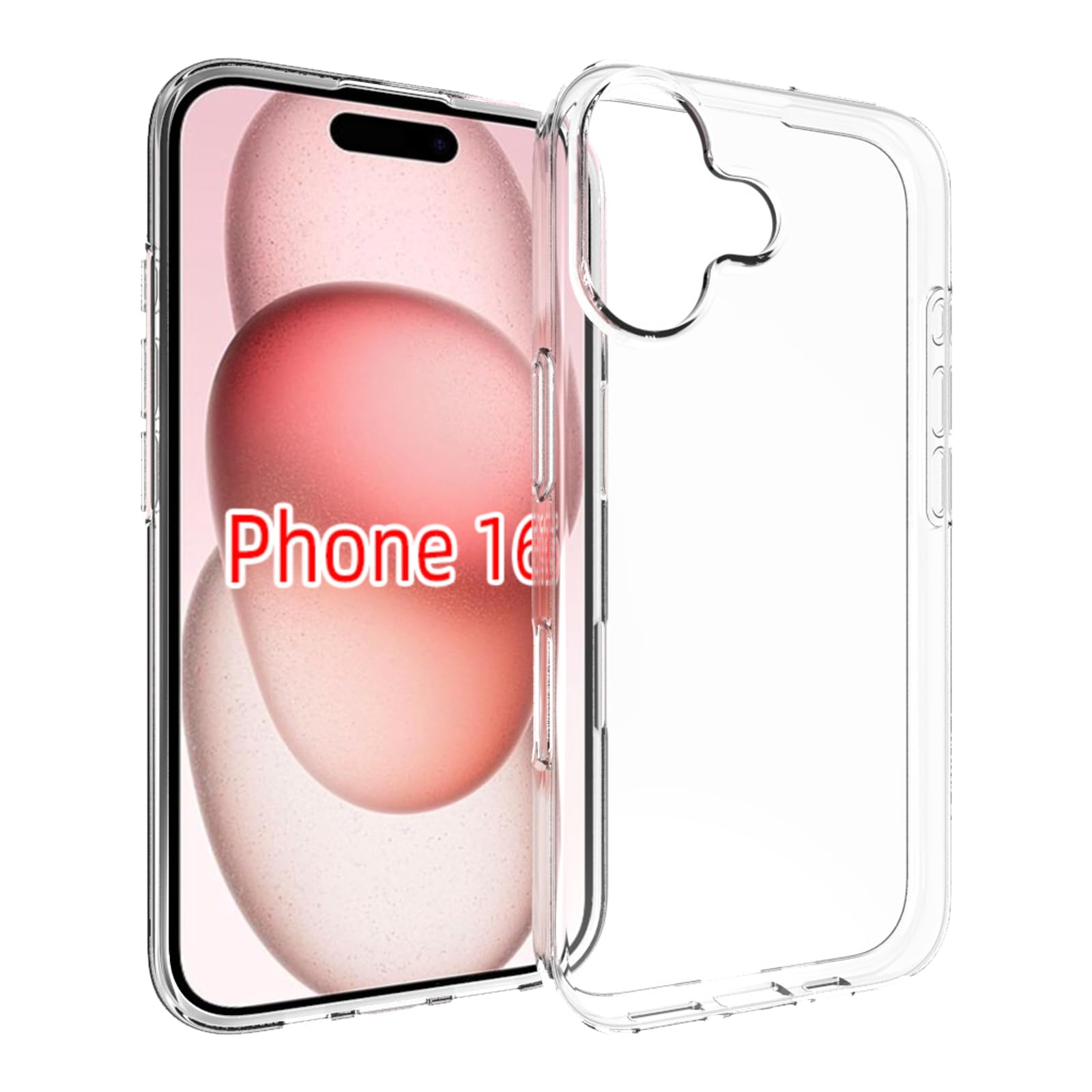 【UNEED】iphone 16 用の スマホケース アイフォン16 用の カバー TPU 超薄型 全面保護 ケース ソフト ケース クリア シリコン 透明 クリア ケース 耐衝撃 TPU ケース 擦り傷防止吸収柔らかい手触り