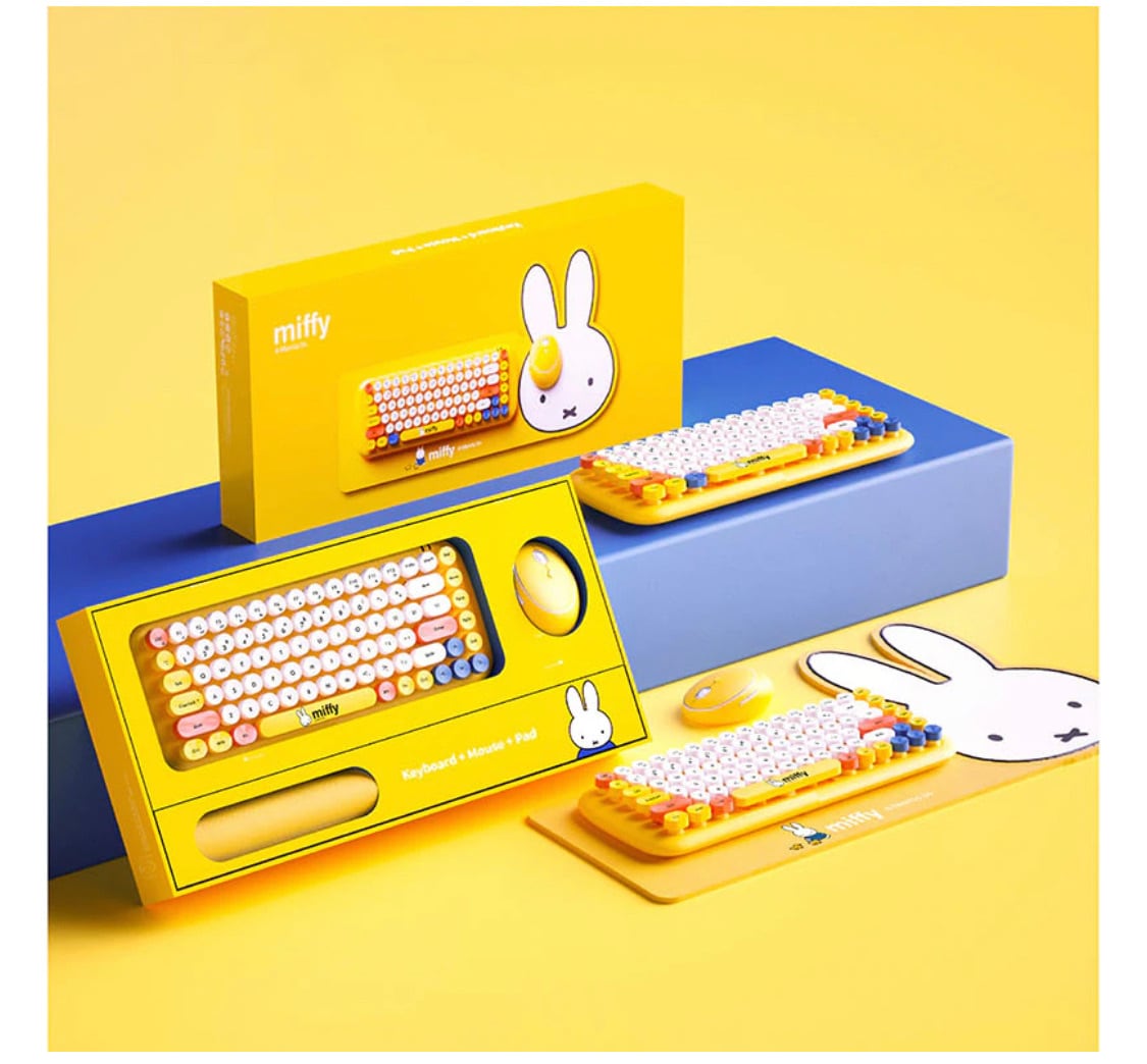 Miffy×mipow ミッフィー キーボード&マウス&マウスパッド | hn. 海外