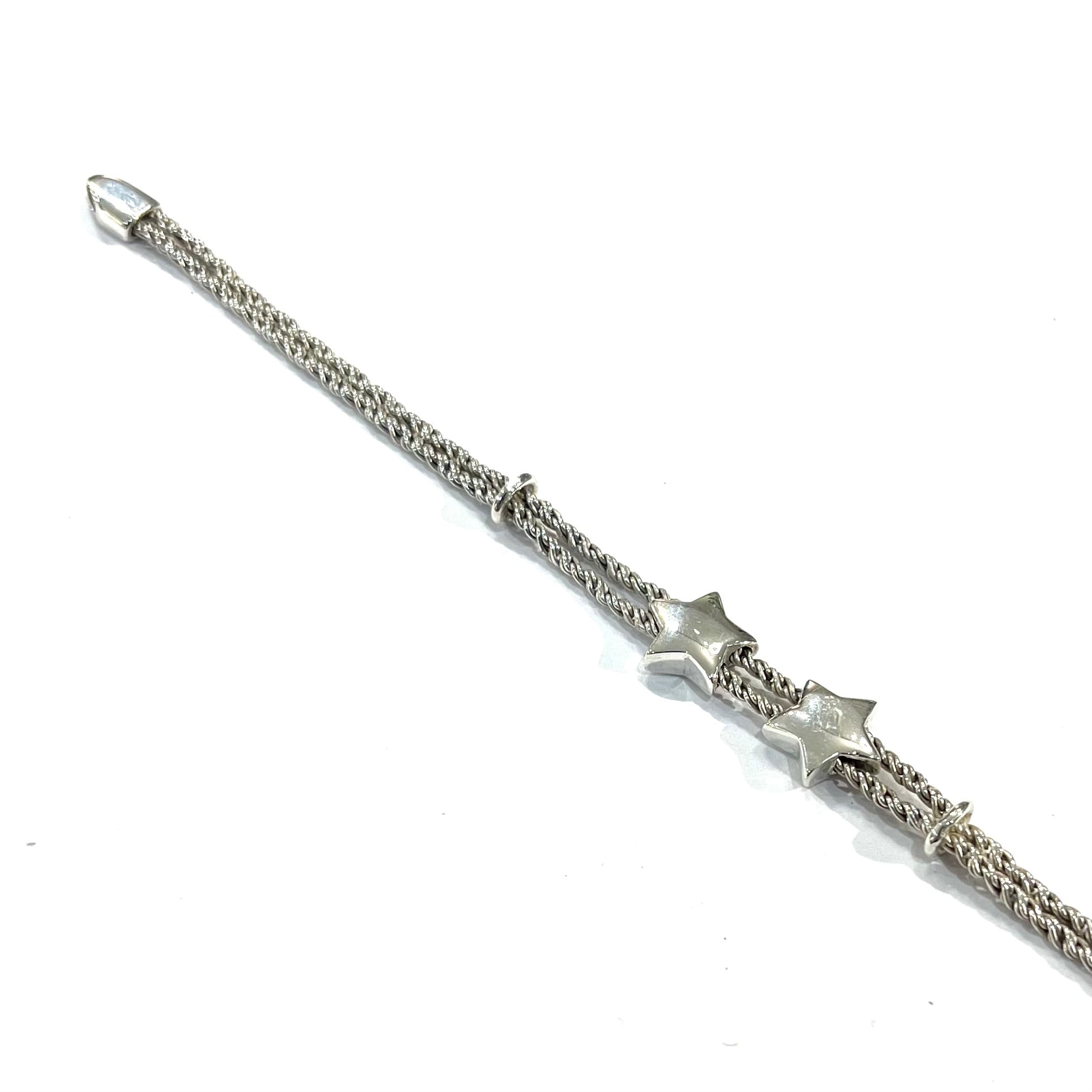 【美品・希少】ティファニー　ダブルロープ　スター　ブレスレット　シルバー　星 希少・美品】ティファニーダブルロープスターブレスレットシルバー星