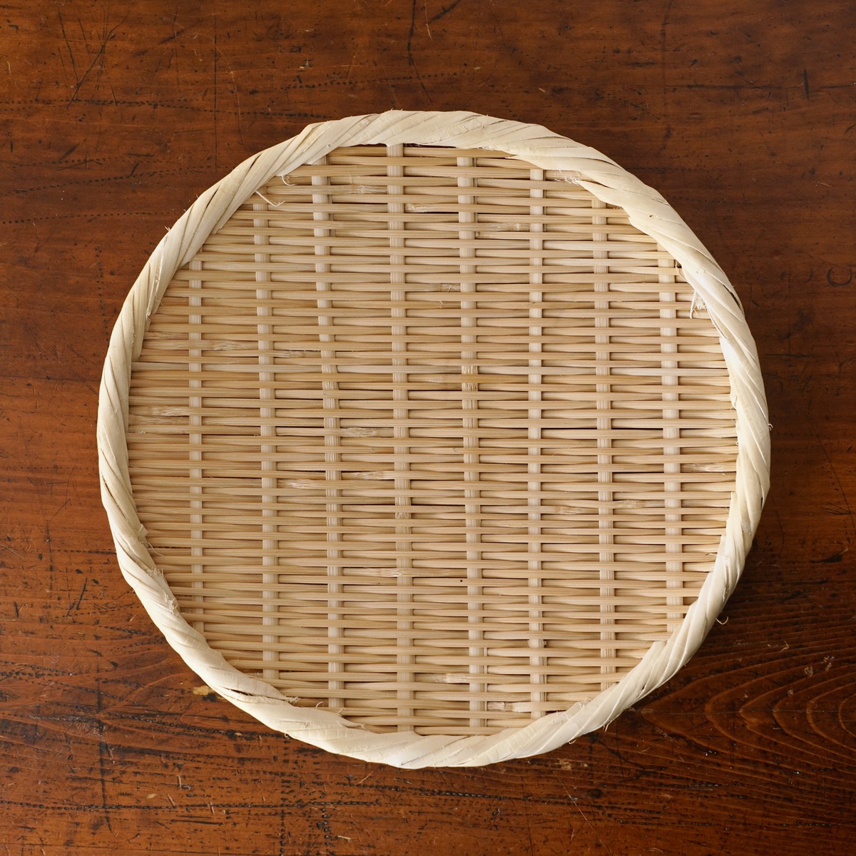 丸盆ざる 9寸（27cm） 新潟県産【竹ざる】【荒物】【松野屋】【料理道具 キッチンツール】【民藝品】【ギフト プレゼント】【父の日 母の日 ...