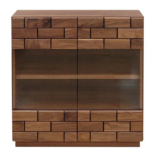 国産 日本製 Classe ブロッコ レグナテック キャビネット 無垢 天然木 幅80 ブロック ウォールナット オーディオラック Avラック アンプ Natural Furniture Collection