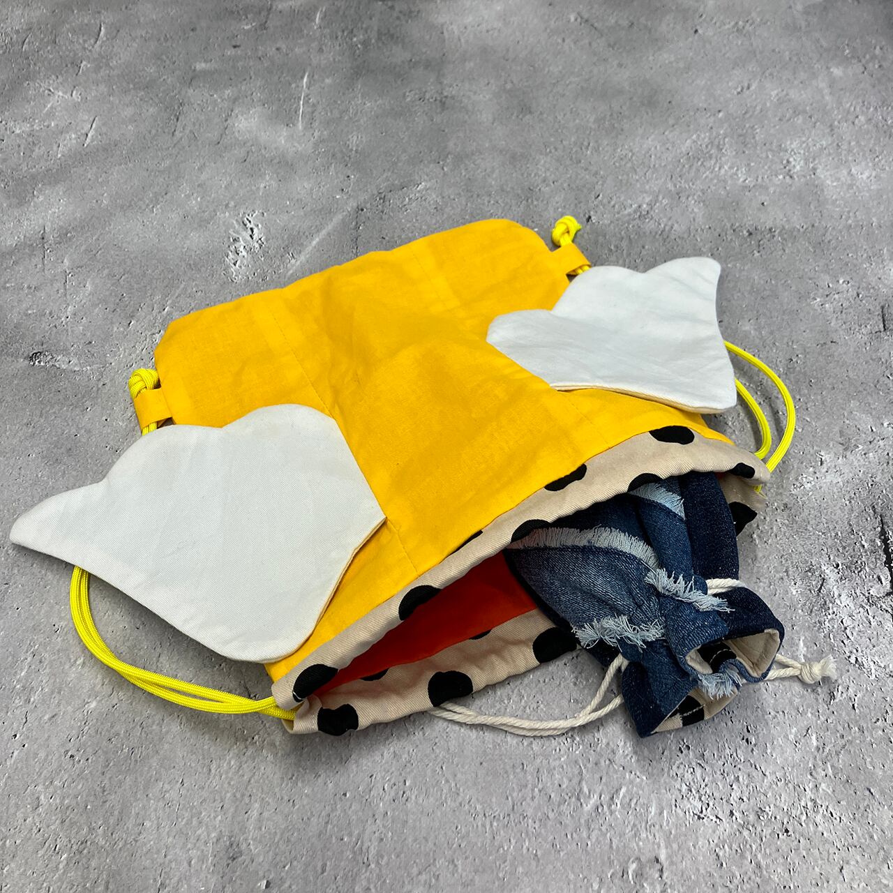 天使の羽ナップサック カラバリ | リム｜デニム・バッグ・帆布