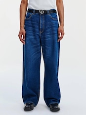 12.5OZ Denim 5 Pocket Square Leg Pants -Indigo-