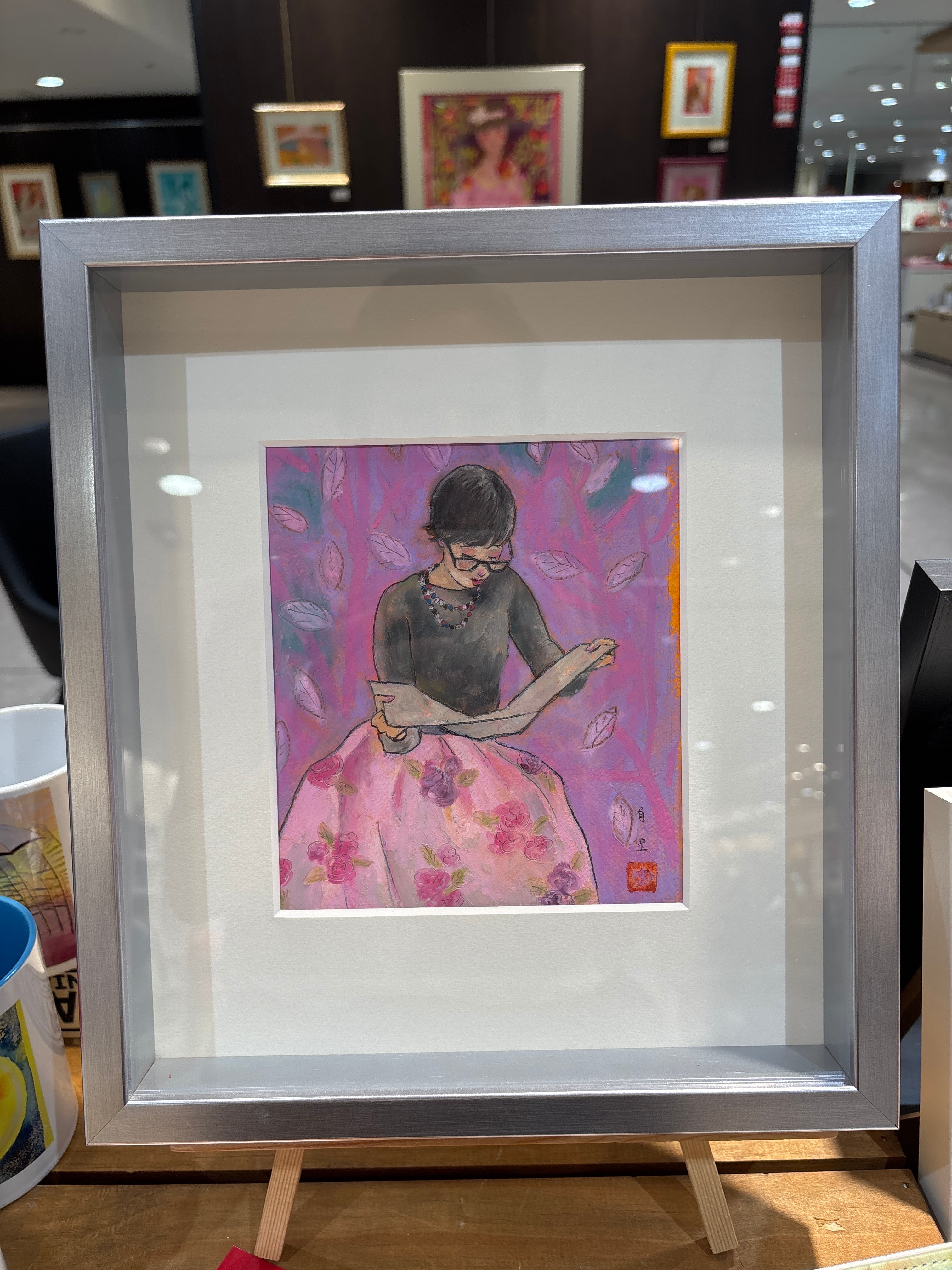 絵画『新聞を読む女』原画 | YURI YOSHINAGA ART SHOP エドマッチョ