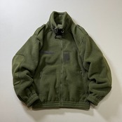 French ARMY　フランス軍　フリース　フルジップ　フレンチミリタリー　カーキ 古着