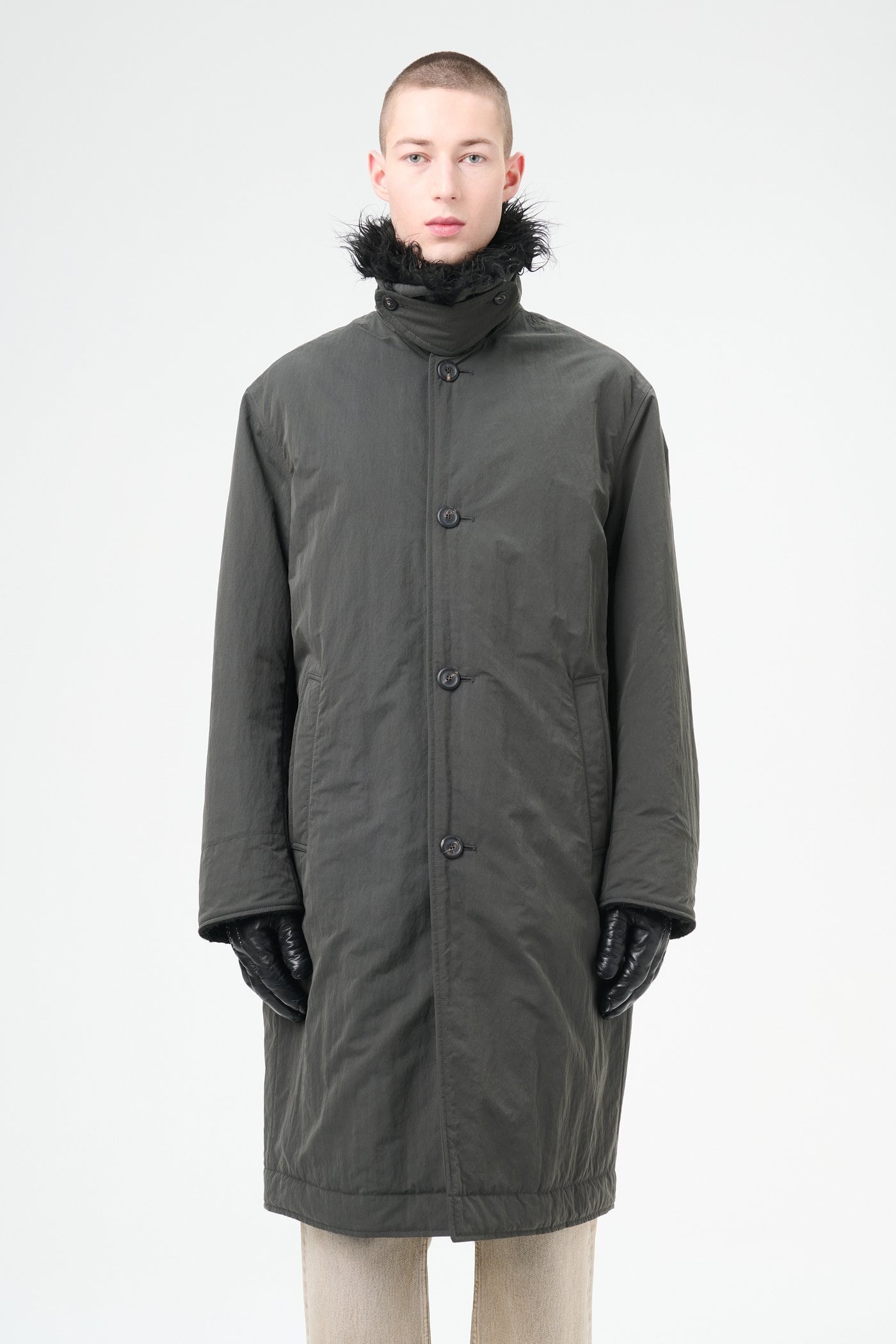 OUR LEGACY POLAR COAT Vapor Charcoal Peached Nylon M4241PV | BEST 