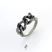 +cadenas・リング (black)
