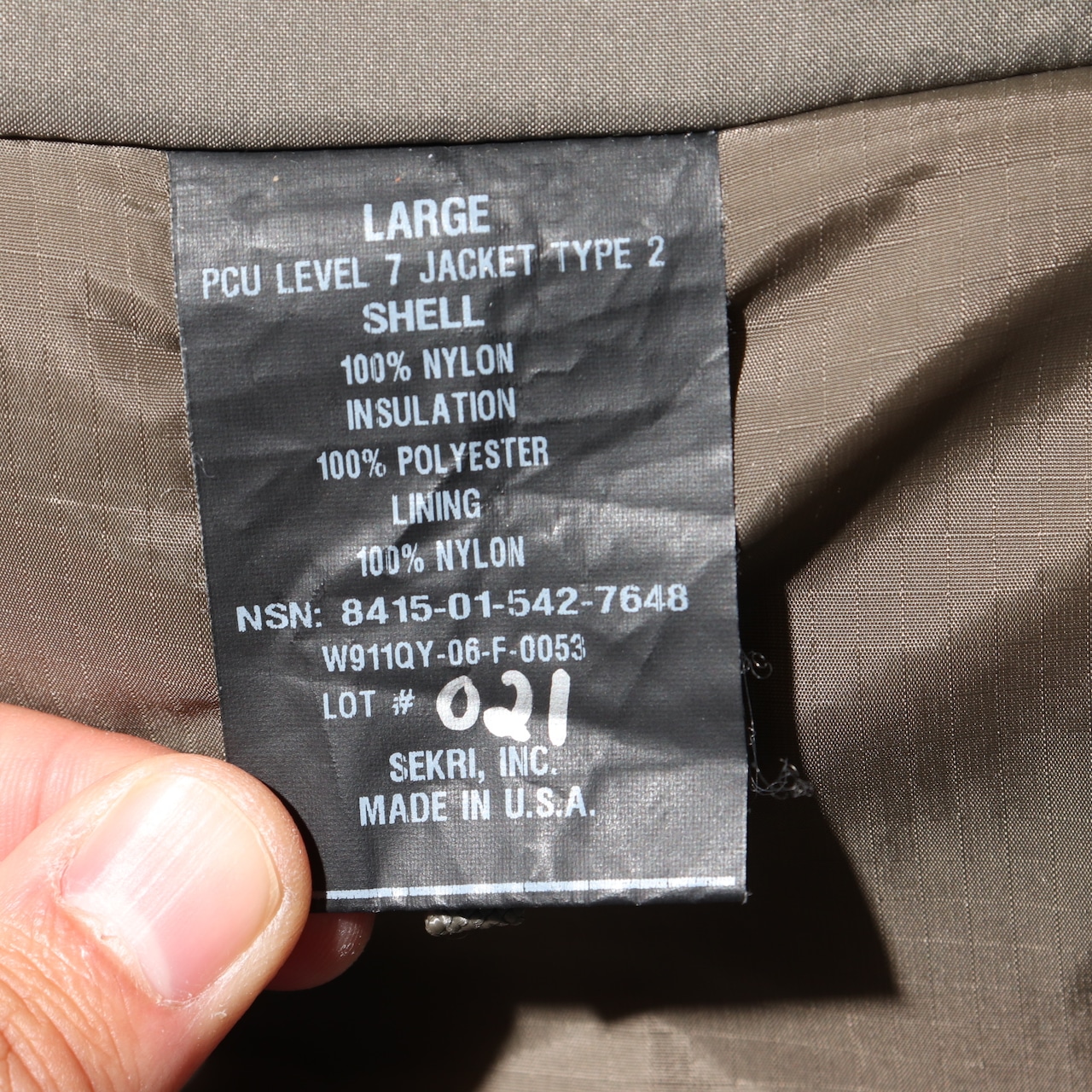 美品 L PCU Level7 Type2 米軍実物 Sekri 06年 Monster Parka モンスターパーカー セクリ
