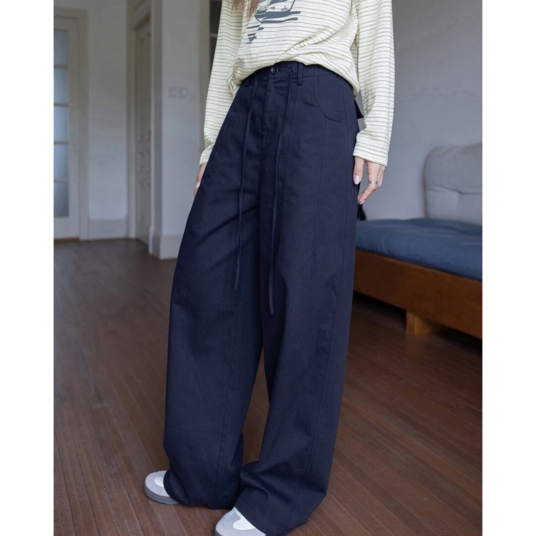drawstring wide pants