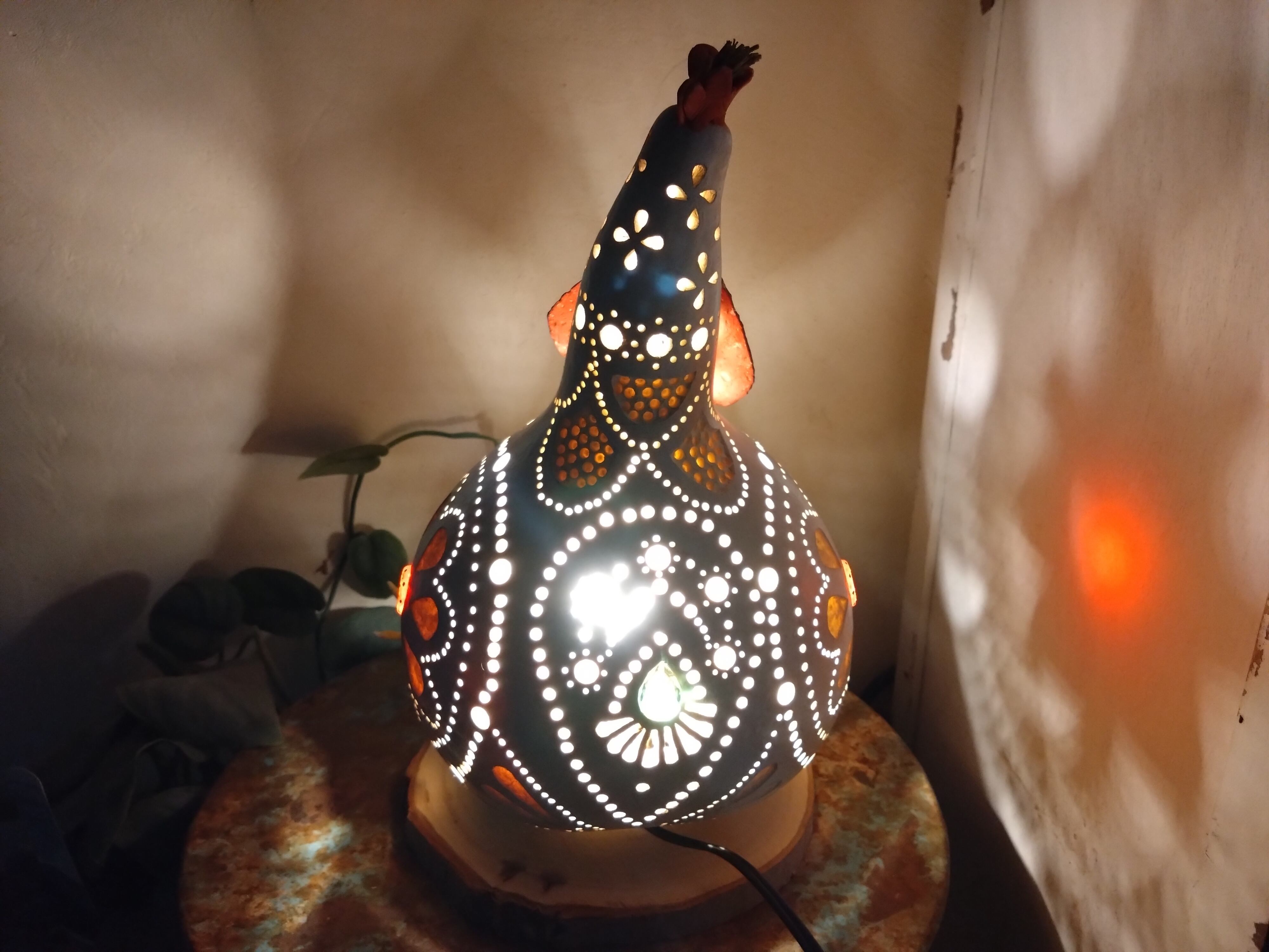 ひょうたんランプ ✤にわとり✤ L | 庭とり屋さん