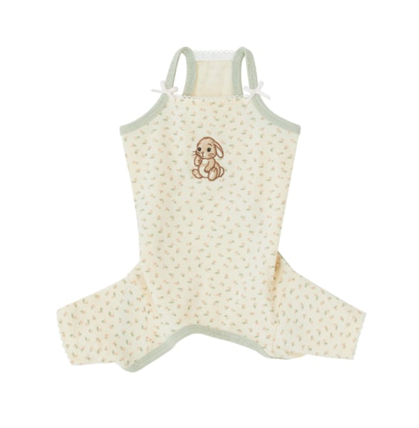 M/即納【Sallys】Bunny onesie (Green floral)