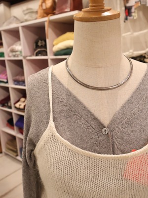 silver choker necklace【138】