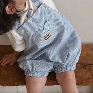 ハートポケットストライプサロペット(80-100サイズ)