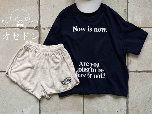 【BANANA J】Now is now Tシャツ ネイビー 90~130cm 240416