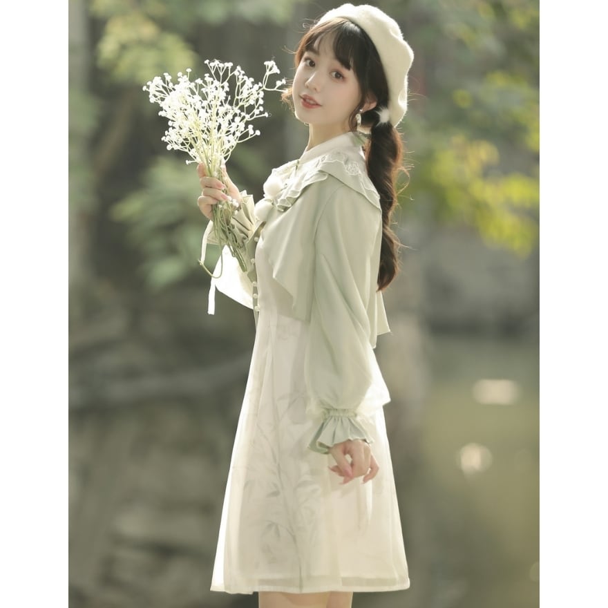 サブカルファッション チャイナ風 セットアップ ボレロ ワンピース