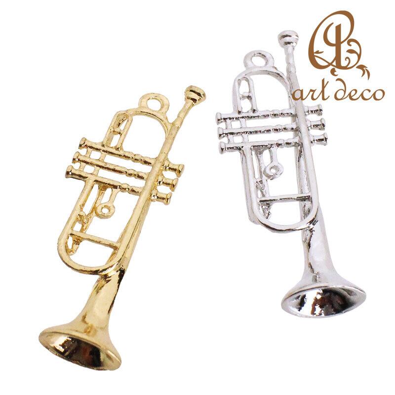 チャーム 楽器 トランペット 10個 43mm×15mm [cha-10002] アクセサリー