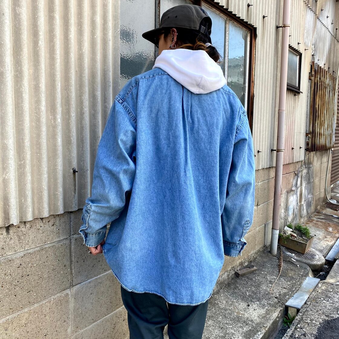 Ralph Lauren ラルフローレン 長袖 デニムシャツ メンズXL 古着 BIG 