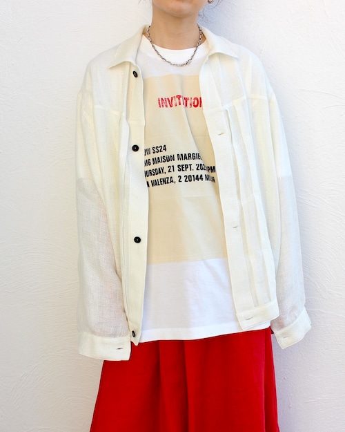 JANE SMITH/linen mesh jacket