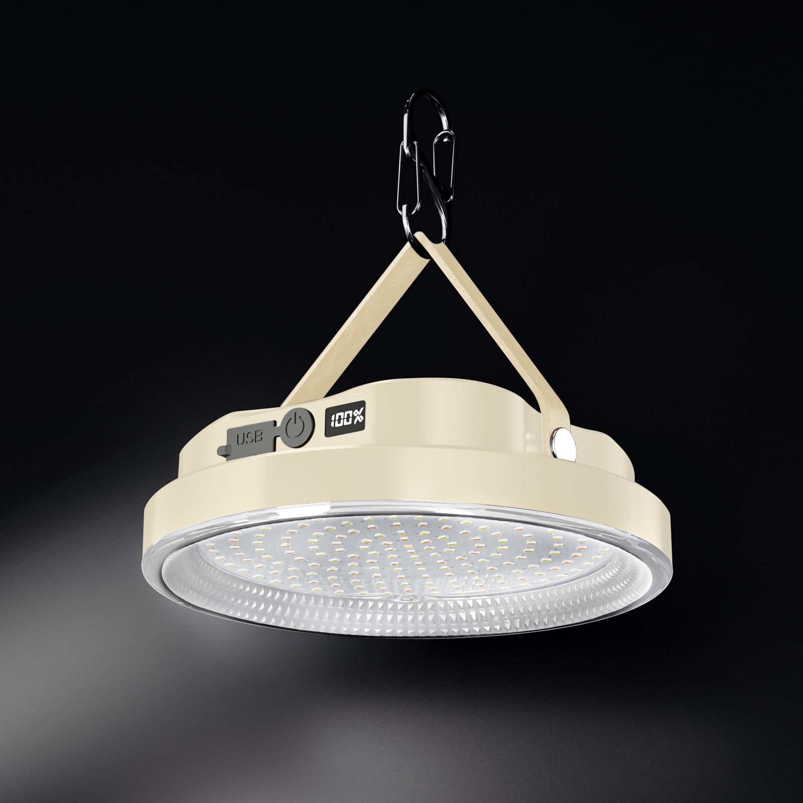 【新着特価】LETOUR LEDランタン 充電式 キャンプ ランタン 超高輝度 マグネット付き 5200mAh大容量 連続点灯 Type-C充電/USB出力 LED残量表示 フック付き 無段階調光 三色温&SOS赤青点滅 防水 吊り下げ キャンプ アウトドア 登山 車中泊 夜釣り 停電対策 非常用 防災対策 (アイボリー 直径φ:14CM-5200mAh)