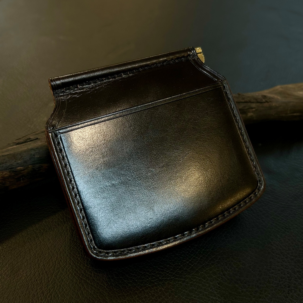 Bluesunshinetrading×6Tleatherworksコラボ【マネークリップ】Black（Gold） - 5