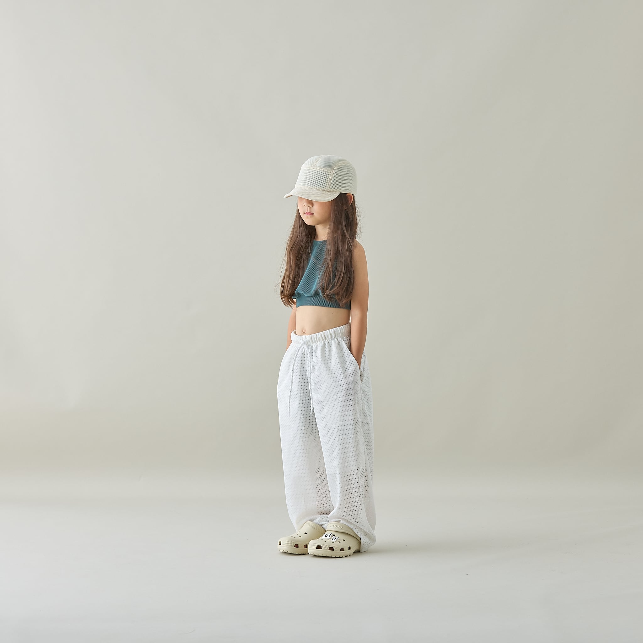 MOUN TEN. 26SS 】 mesh wide pants / MP104-1928b / white | 世界の
