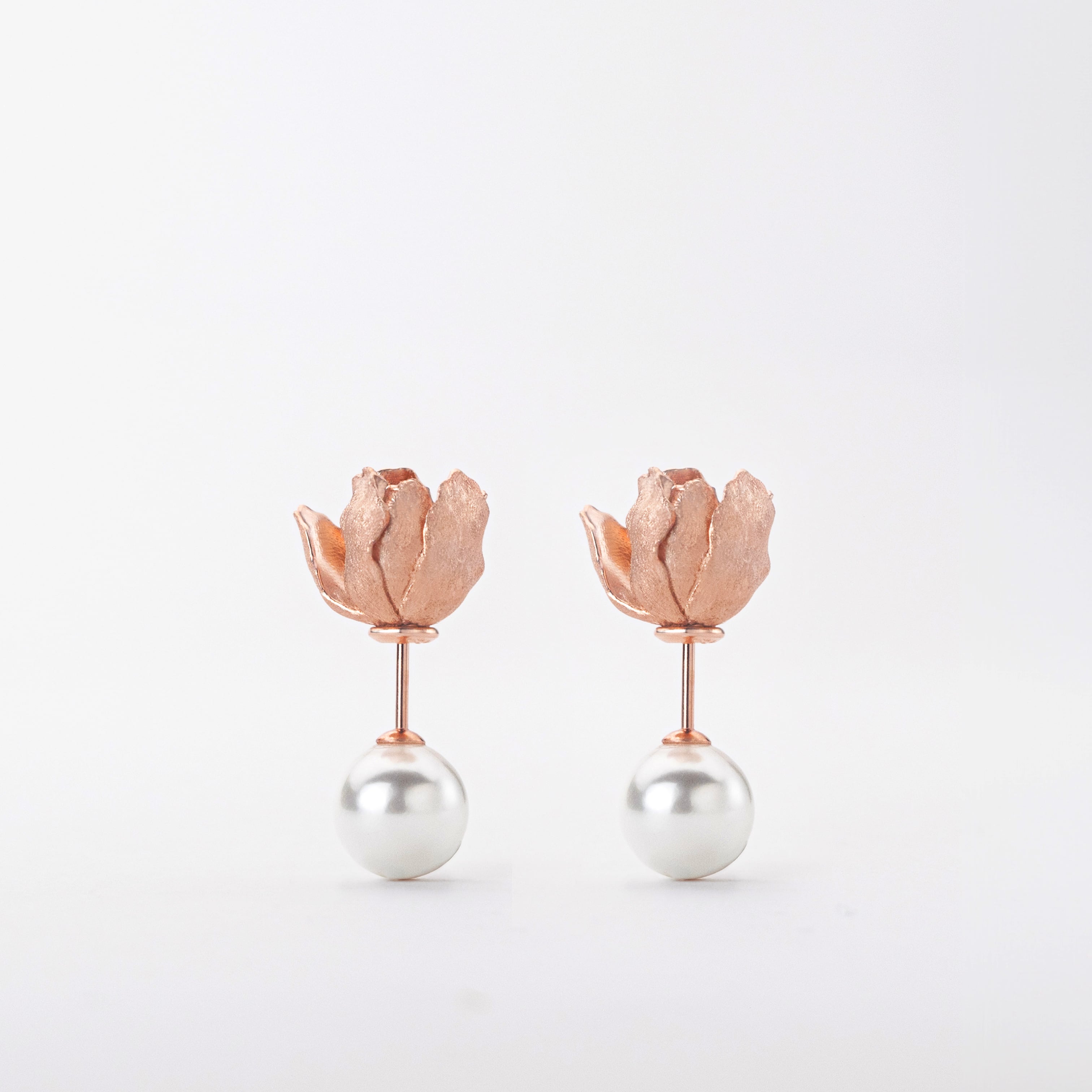 K18RGP〕チューリップキャッチ・ピアス | HENUN