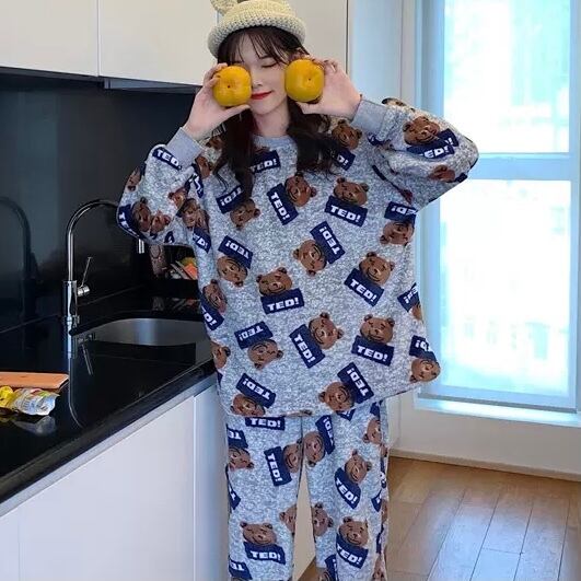 【新品未使用】クマども パジャマ トップス ボトムとのセット売り可能 song828.jpg