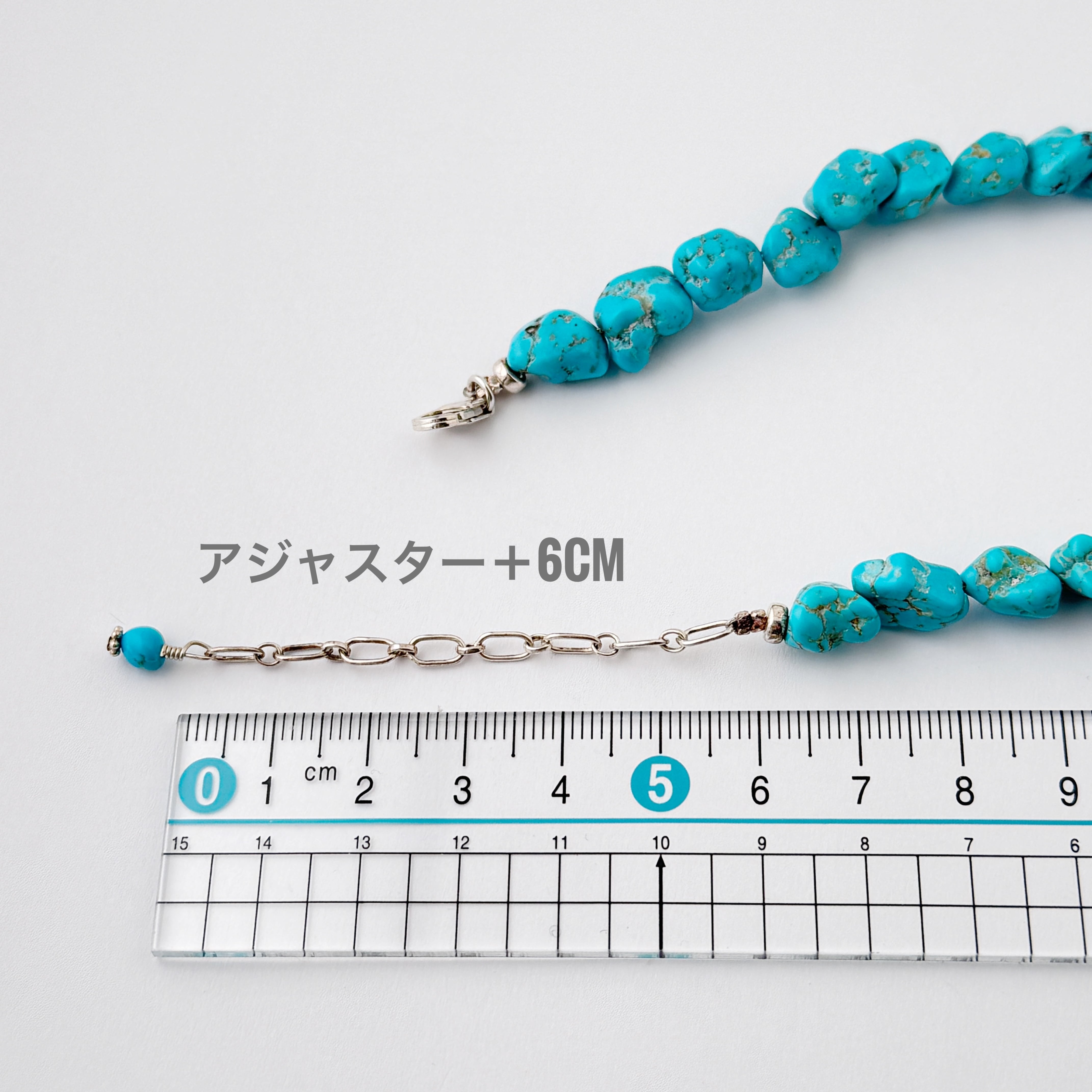 Indian Jewelry》【一点物】大粒 ラフカット ターコイズ ネックレス