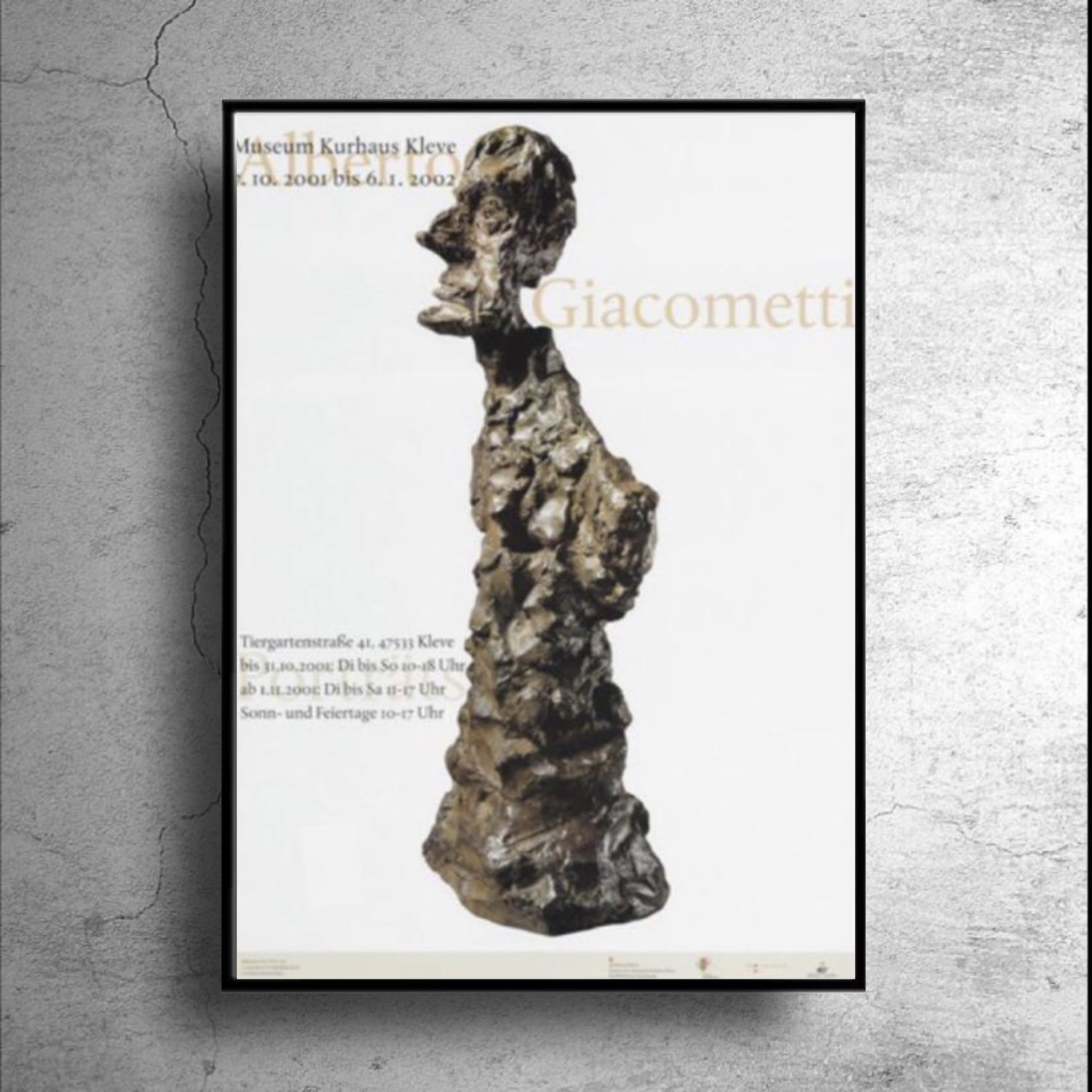 彫刻家『アルベルト・ジャコメッティ』ドイツでの展示ポスター | 特殊 