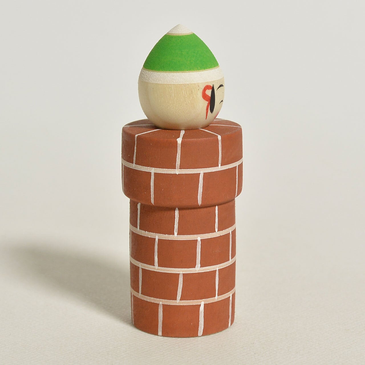 えんとつサンタちゃんこけし 約2寸 約6cm 鈴木明 工人（作並系）#2401