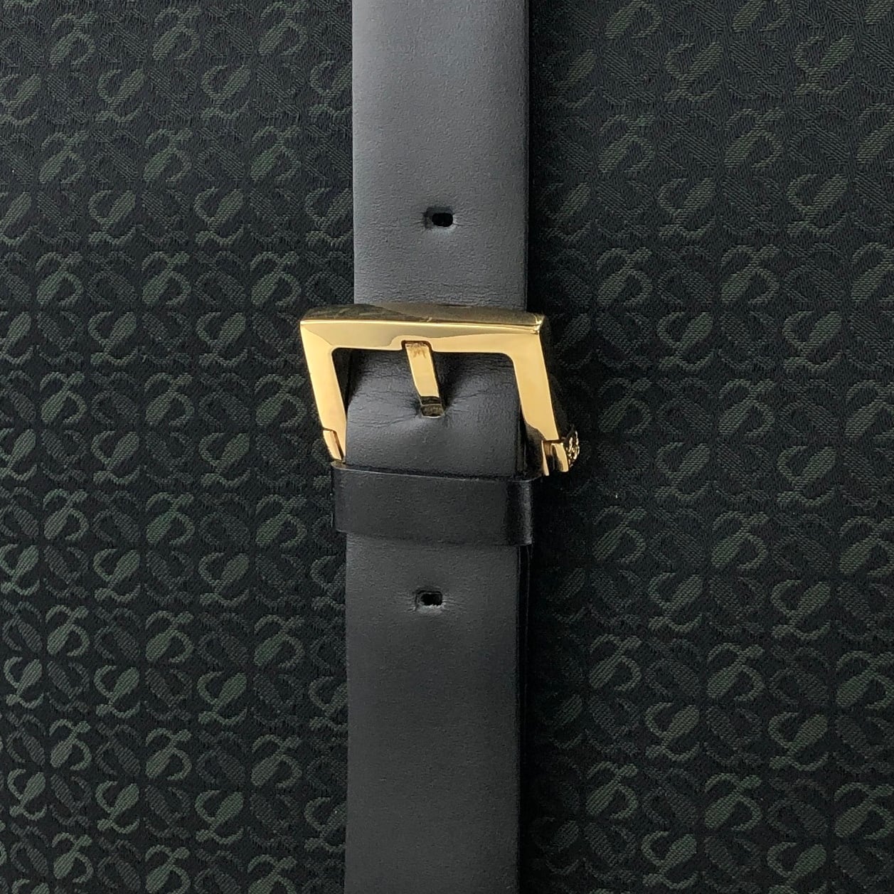 LOEWE ロエベ 総柄 フロントベルト レザー×ナイロン ショルダーバッグ