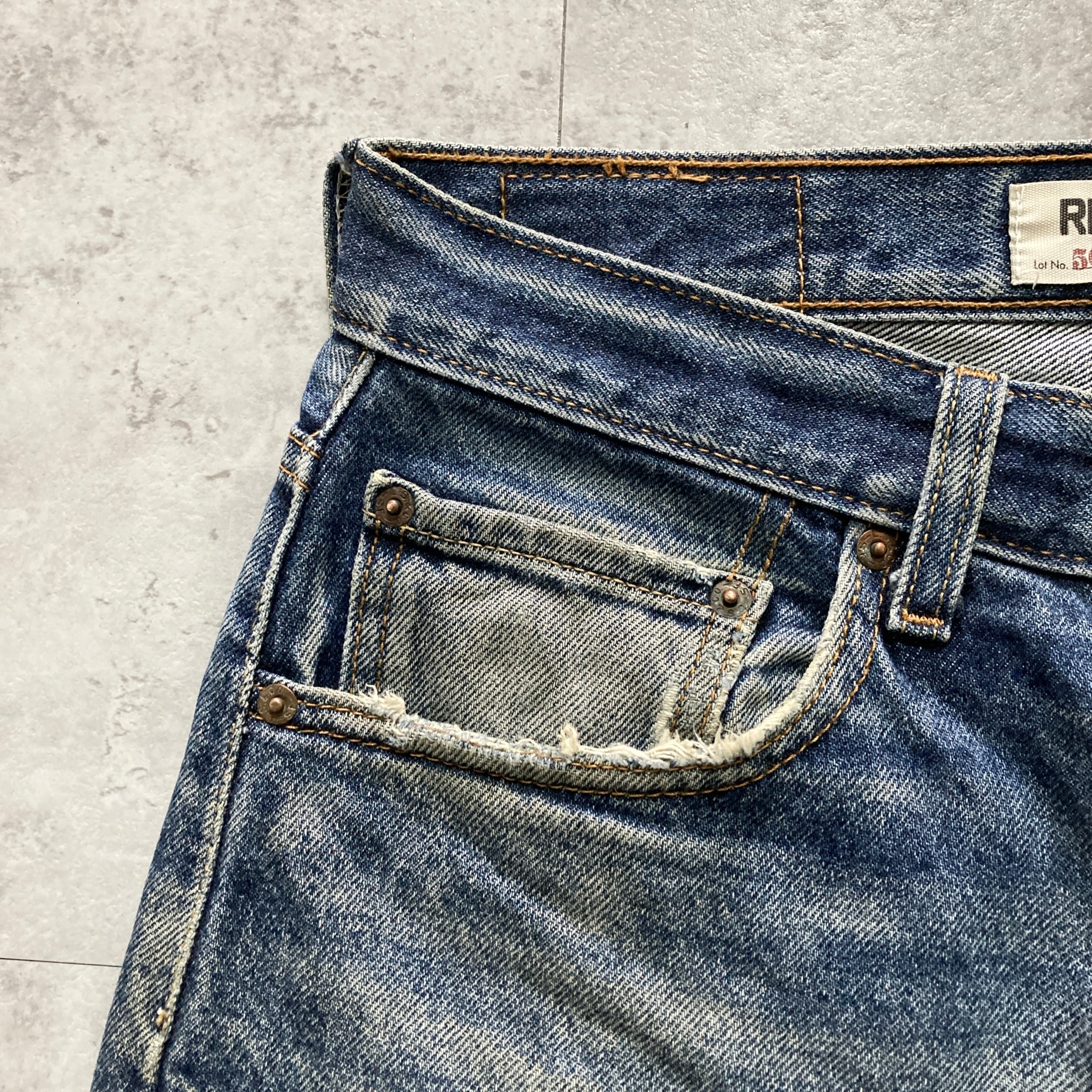 W32 L32】00s Levis 505 リーバイス 08年製 ジッパーフライ 縦落ち