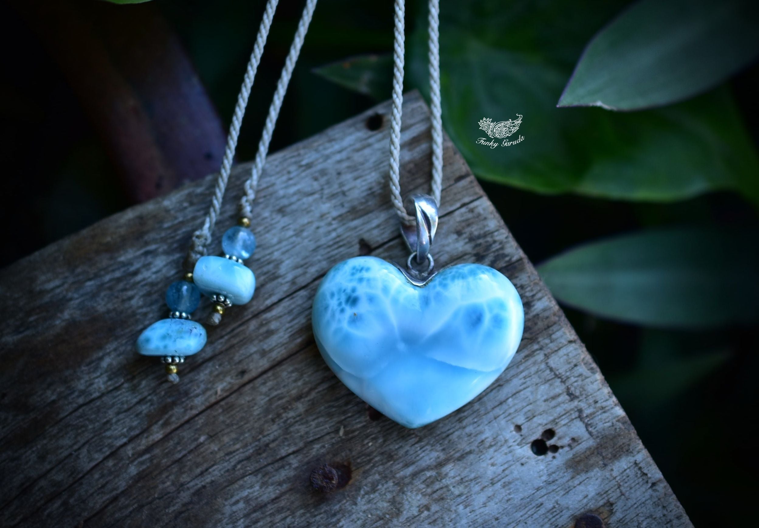 高品質/ラリマー/ペンダント/ハートデザイン コレクション☆大粒☆高品質☆ハート型☆ラリマー ペンダント14