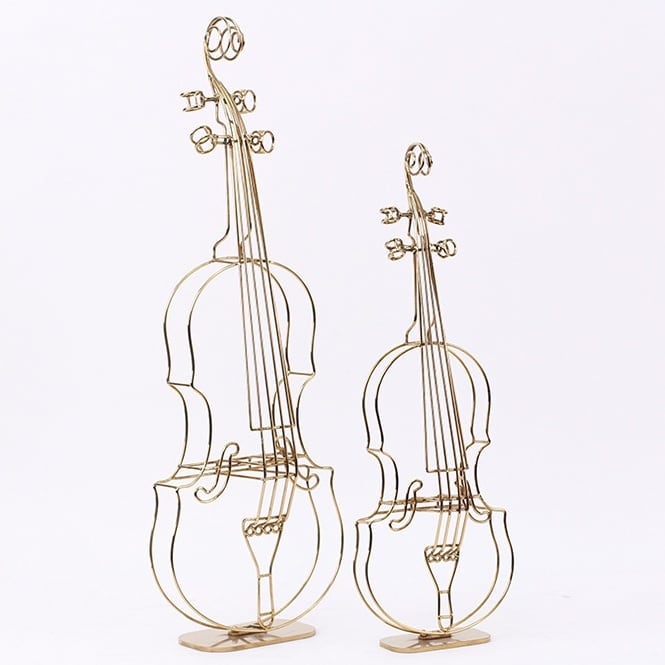 バイオリンのラインアート 置物 | Russel 海外インテリアセレクトショップ