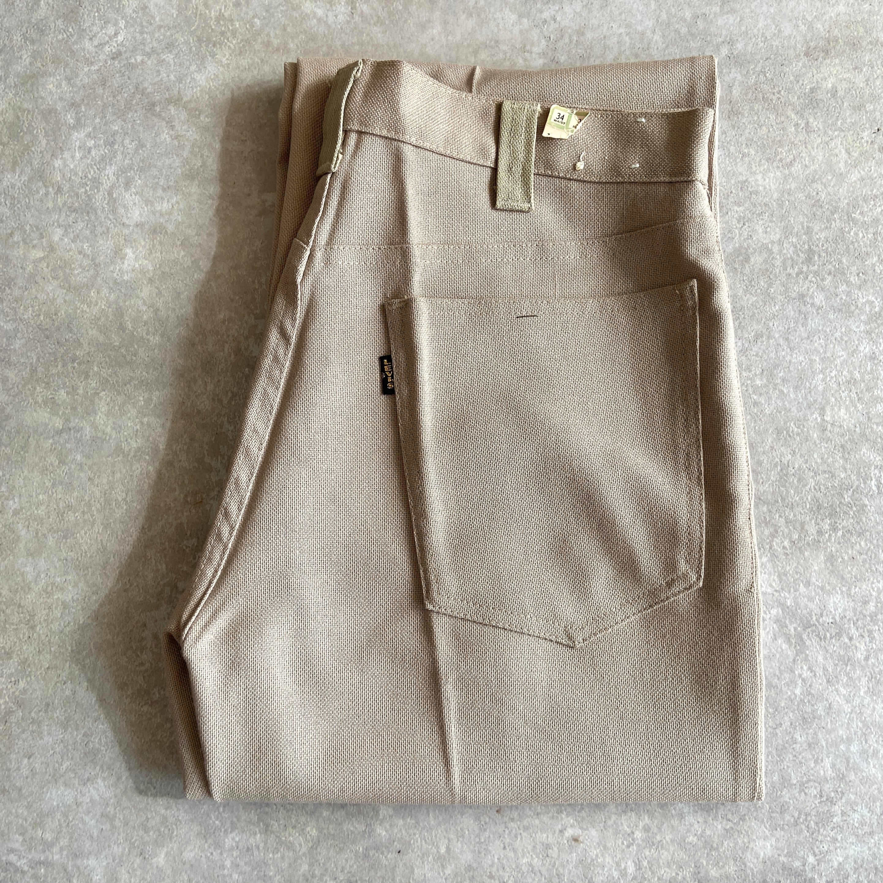 1960~70s Dead Stock Levi's "BIG E" STA-PREST Flare Pants W34 L33.5 H424