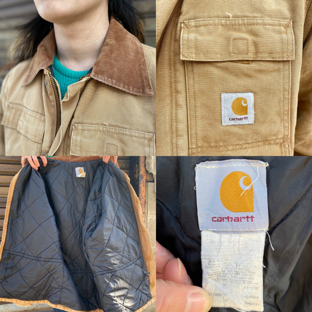 USA製 Carhartt カーハート トラディショナルコート メンズL相当 古着 