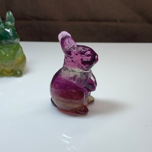 3.ペア☆カラフルフローライトうさぎさん