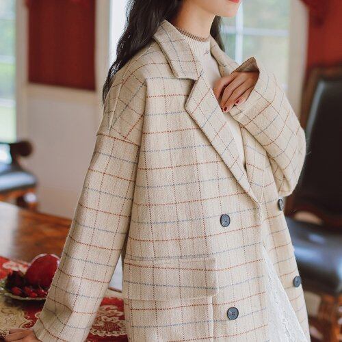 チェスターコート レディース チェック柄 ロング丈 アウター 秋冬新作