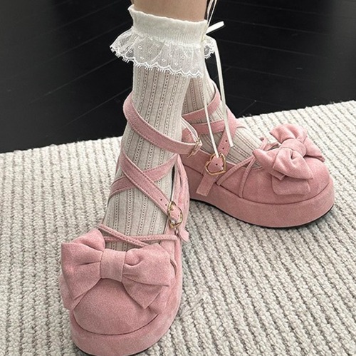 ゆめかわ♡全４カラー　ベルベットパンプス　※ヒール高さ５cm　kutu52