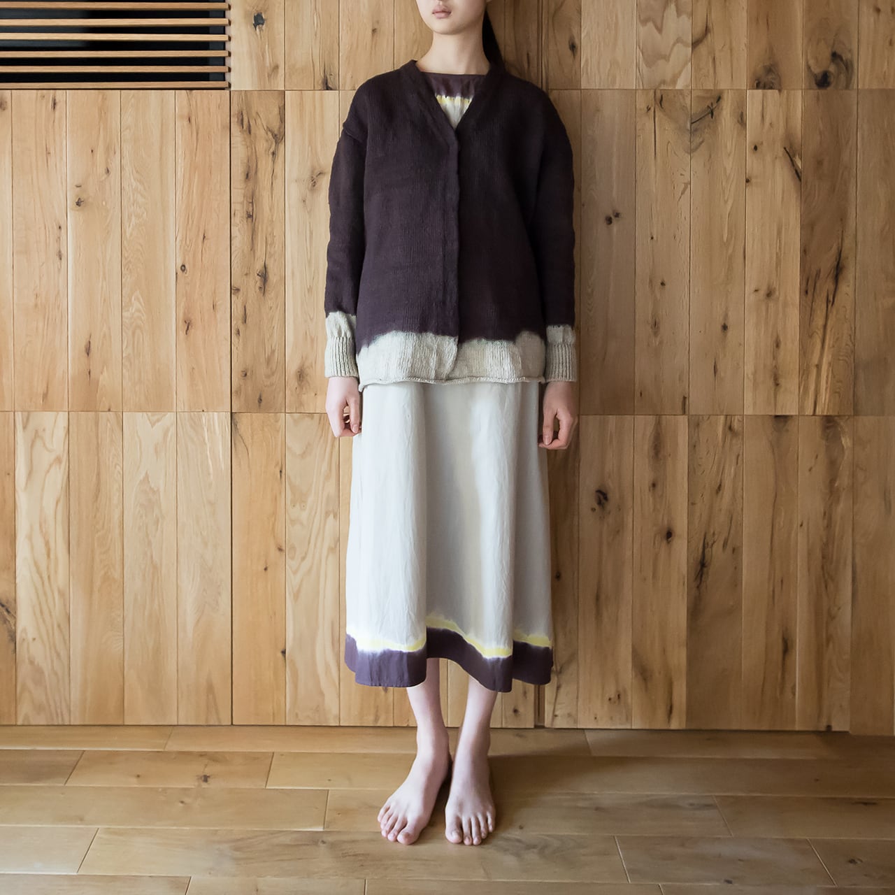 ガラ紡 ニットカーディガン ＜山端＞ | HIBINOWA Official Online Shop