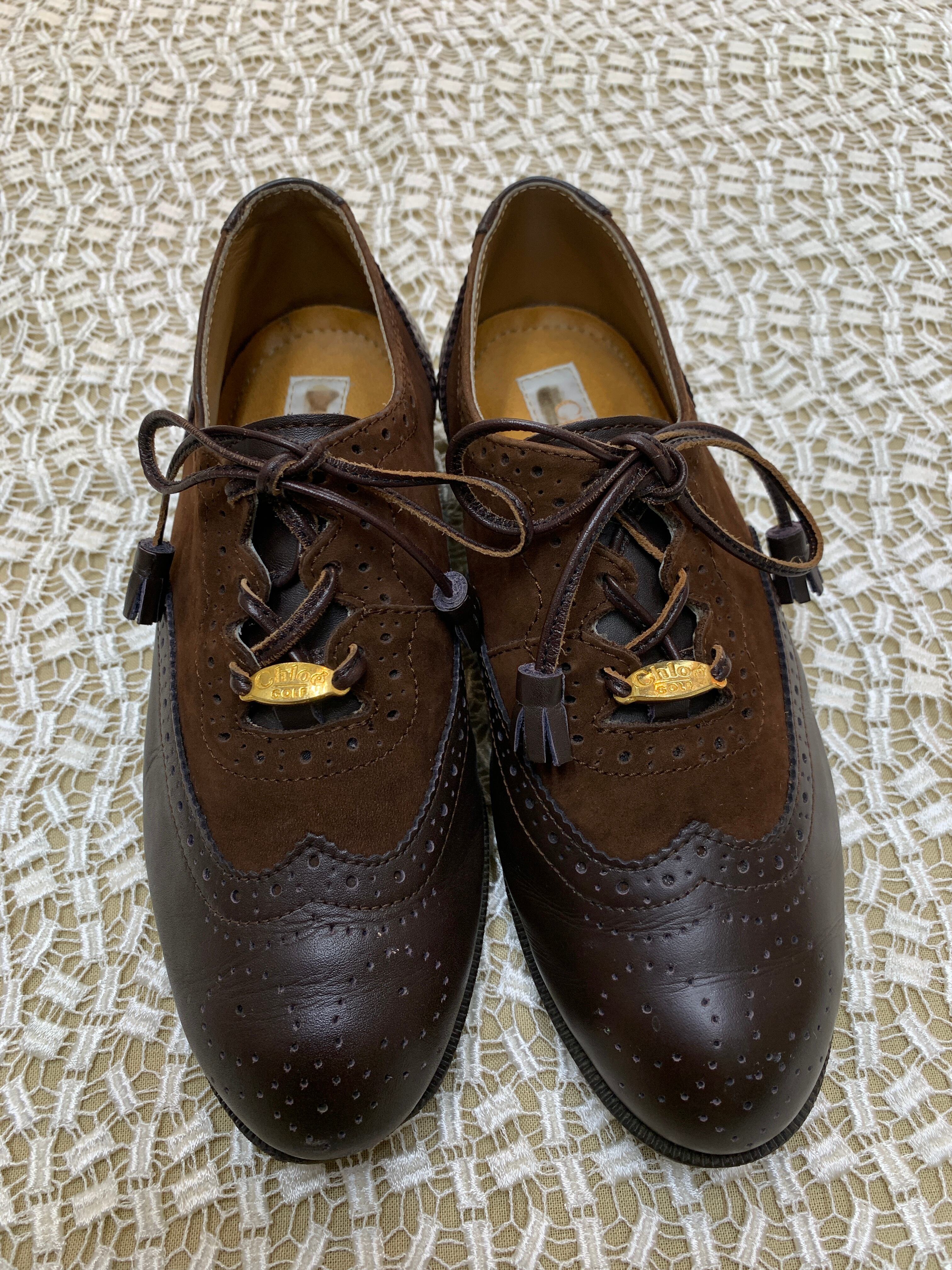 CHLOÈ WING TIP LOFERS 36【23.0cm】