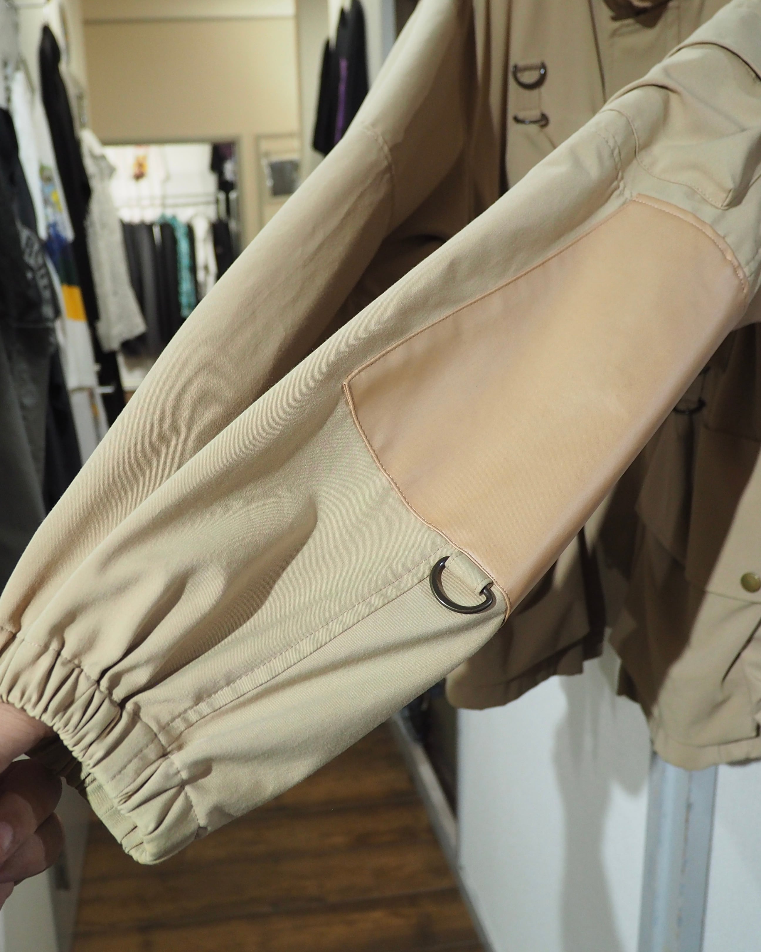 ” Iroquois ” Multi Pockets × Fake leather Panel Custom Military Jacket