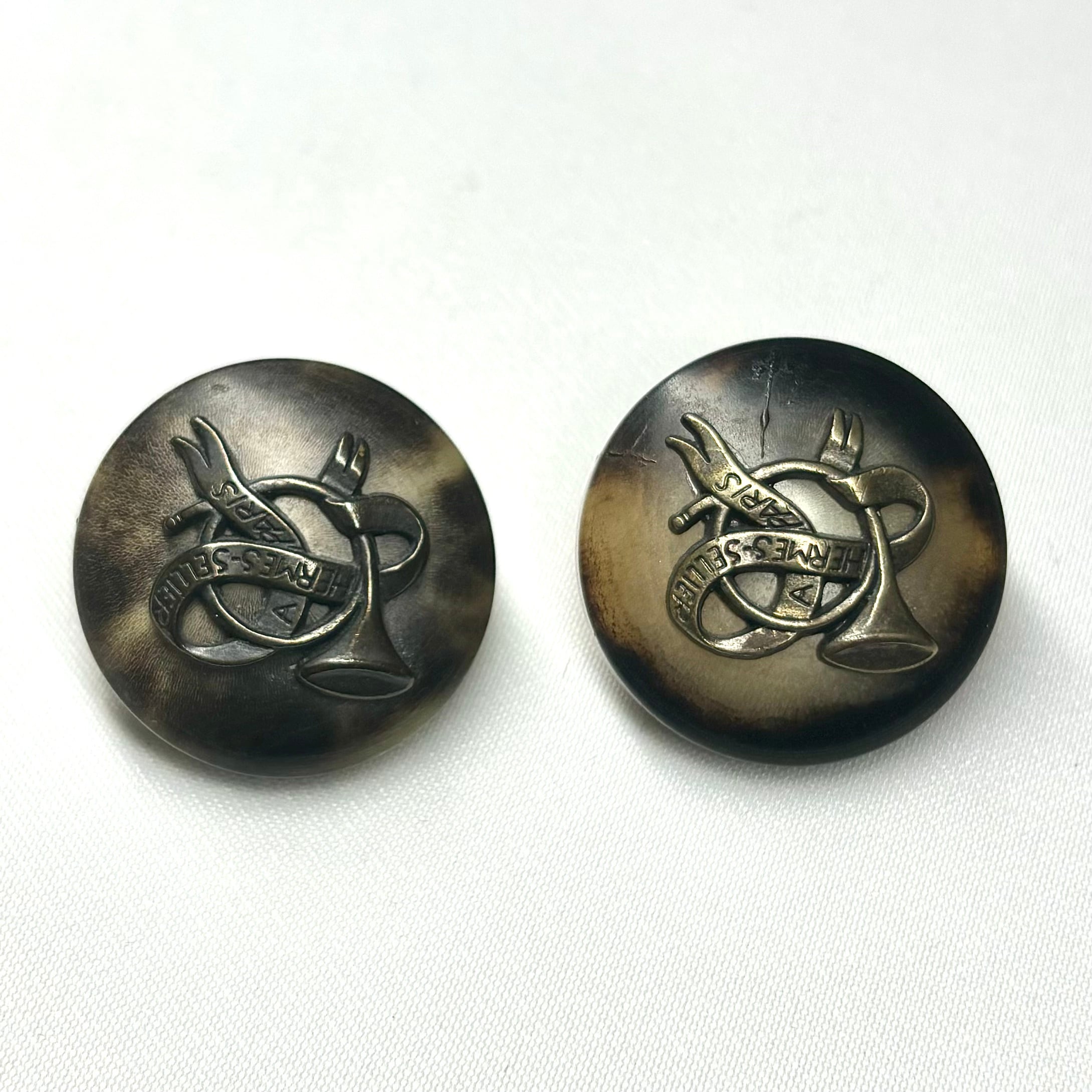 HERMES エルメス ホルンモチーフ イヤリング バッファローホーン | 2122 