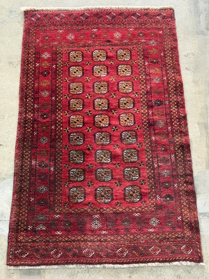 【送料込み】ヴィンテージ アフガニスタン 高品質 トライバル絨毯 115x187 TRB3943