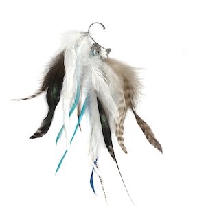 gunda<ガンダ>FEATHER EARHOOK/White [フェザー イヤーフック/ホワイト]