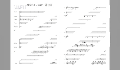 楽譜[モスバーガー「がんばるあのひと」編 CMソング] 愛なんていらない [山本彩]