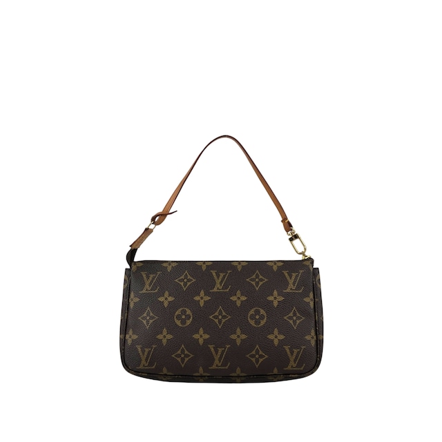 LOUIS VUITTON ルイヴィトン アクセソワール モノグラム ショルダーバッグ ブラウン レザー ミニバッグ vintage ヴィンテージ オールド 523ina