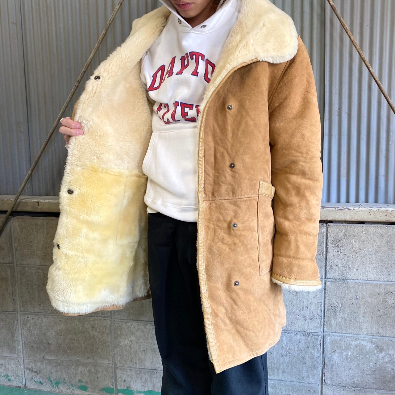リアルムートンコート レディース企画 メンズM相当 レディースL相当 