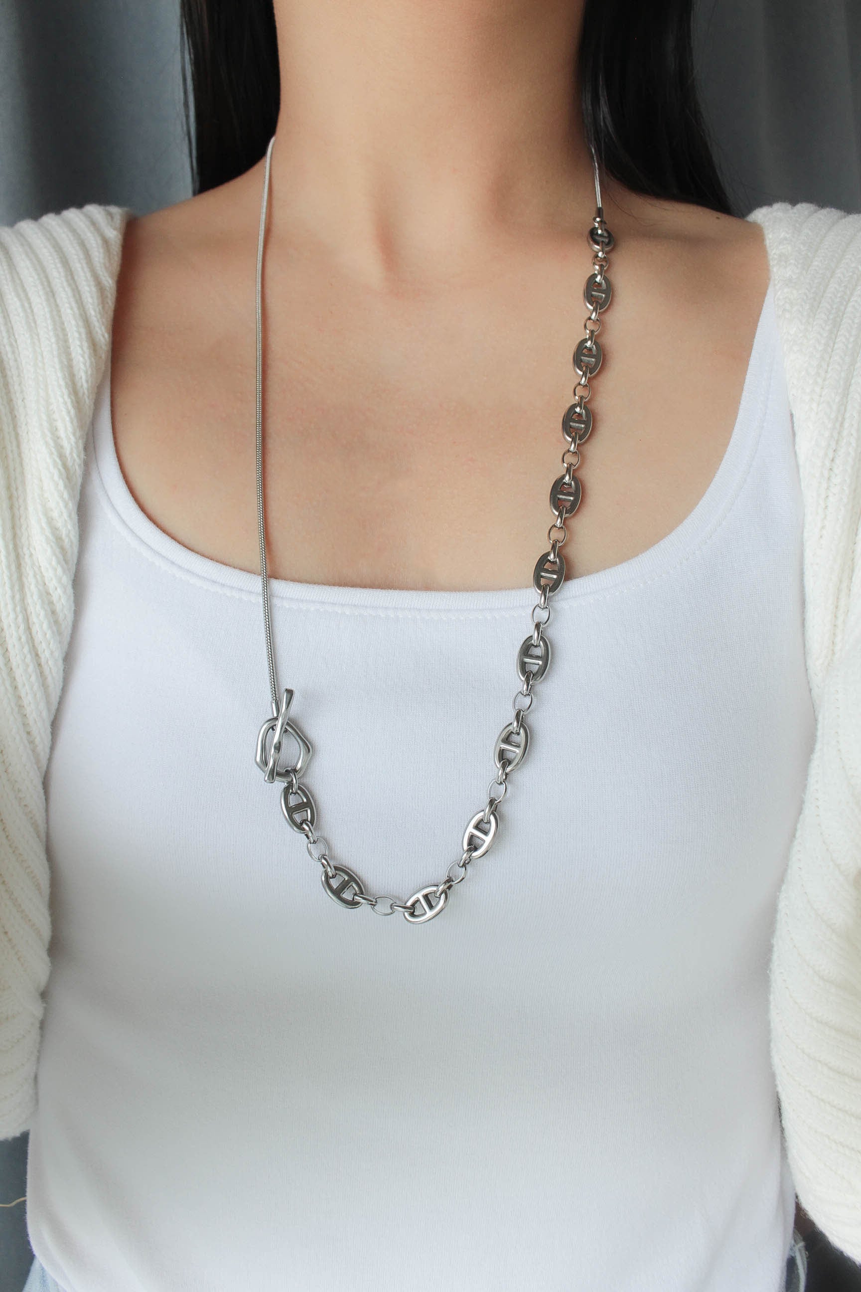 11/19(wed)再販 Anchor Long Mantle Necklace | 金属アレルギー対応の